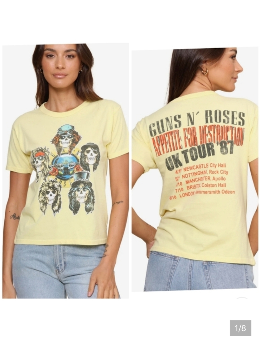 Daydreamer Guns N Roses Appetite For Destruction UK 1987 Tour tee
